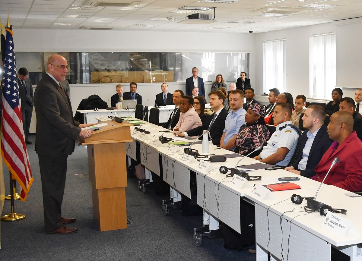 Marshall_Center's tweet image. #GCMC Dean Dr. Finel launched our Cyber Security Studies Program today with 42 experts from 30 nations. Discussing pressing issues in cyberspace! #GlobalCollaboration #SecureCyberspace 🌐🔒