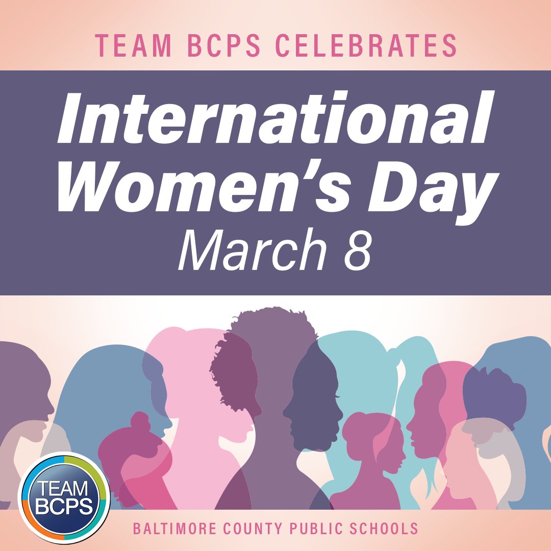 💜 Today and every day we celebrate the brilliant, inspiring women of #TeamBCPS who make a tremendous impact every day as educators, staff, and students. Let's continue to empower and support one another in our pursuit of knowledge and progress.