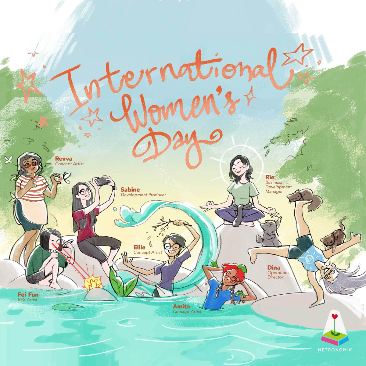 Happy International Women's Day! 🤗 We would like to take this moment to  highlight the amazing women of Metronomik. Their creativity and resilience  have inspired us in every step of our way. ❤️, image size:1200x1200