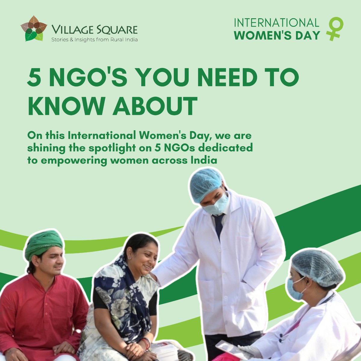 VillageSqIndia's tweet photo. These 5 NGOs are doing phenomenal work to uplift women in India. Have you heard of them? Let us know if you would like to add to our list!!

🔗 Full list on https://t.co/mU8uwr8ylI  

#EmpowerWomen #NGOHeroes #NGOs https://t.co/O7snSXXeBQ