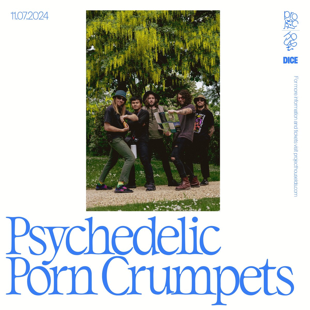 Rescheduled show: Psychedelic @porncrumpets, 11.07 A statement from the band: 'Thank you for your patience and understanding with regards the postponement. Jack is doing well, and we can share that a new date has been confirmed. All tickets remain valid. See you there!'