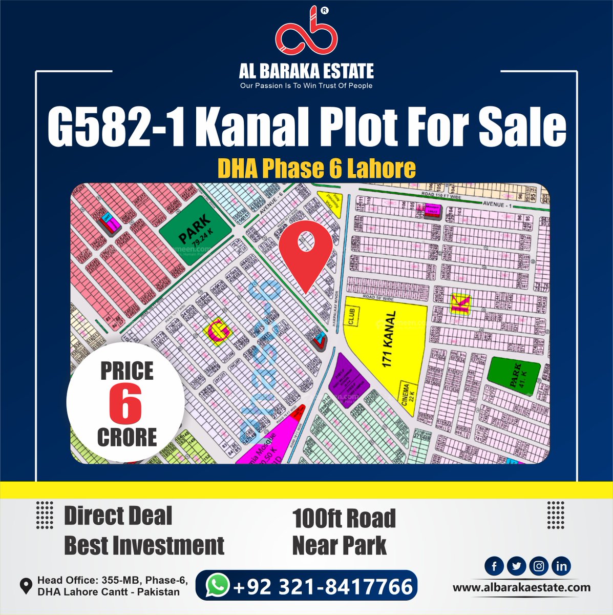 Nasir7766's tweet image. 𝐈𝐧𝐯𝐞𝐬𝐭𝐦𝐞𝐧𝐭 𝐎𝐩𝐩𝐨𝐫𝐭𝐮𝐧𝐢𝐭𝐲 𝐢𝐧 𝐃𝐇𝐀 𝐏𝐡𝐚𝐬𝐞 𝟔, 𝐋𝐚𝐡𝐨𝐫𝐞!
#Phase6 #1kanalplot #plotforsale #ShahalamMarket #gulberglahore #investmentopportunity #PrimeLocation  #greenfort1 #ResidentialPlots #albarakaestate #100ftroad  #investments #dhaproperty