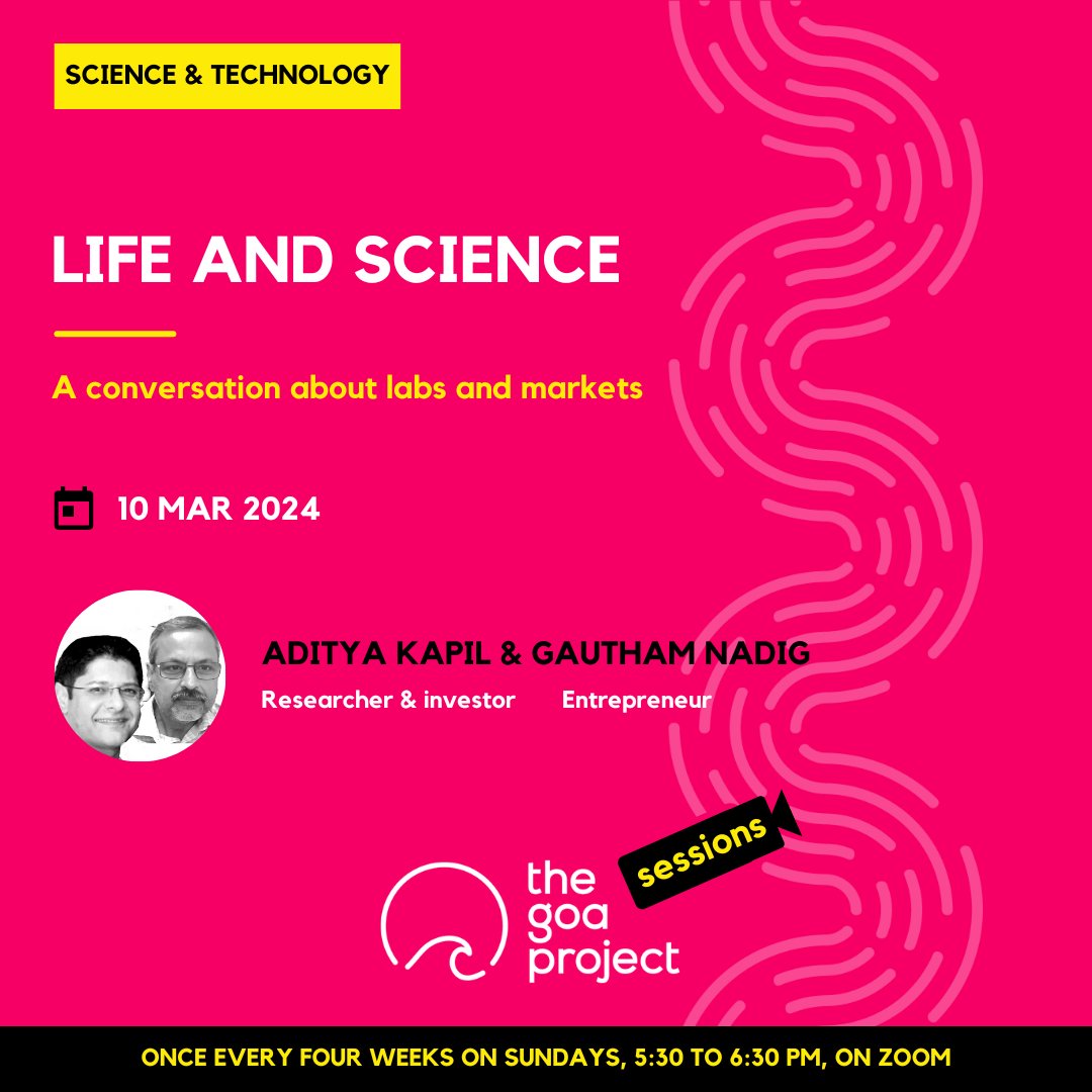 This Sunday at #TGPSessions, we chat about laboratories and markets.
Register: bit.ly/TGPSessions
More about our presenters: thegoaproject.wordpress.com/2024/03/08/lif…
About TGP Sessions: thegoaproject.wordpress.com