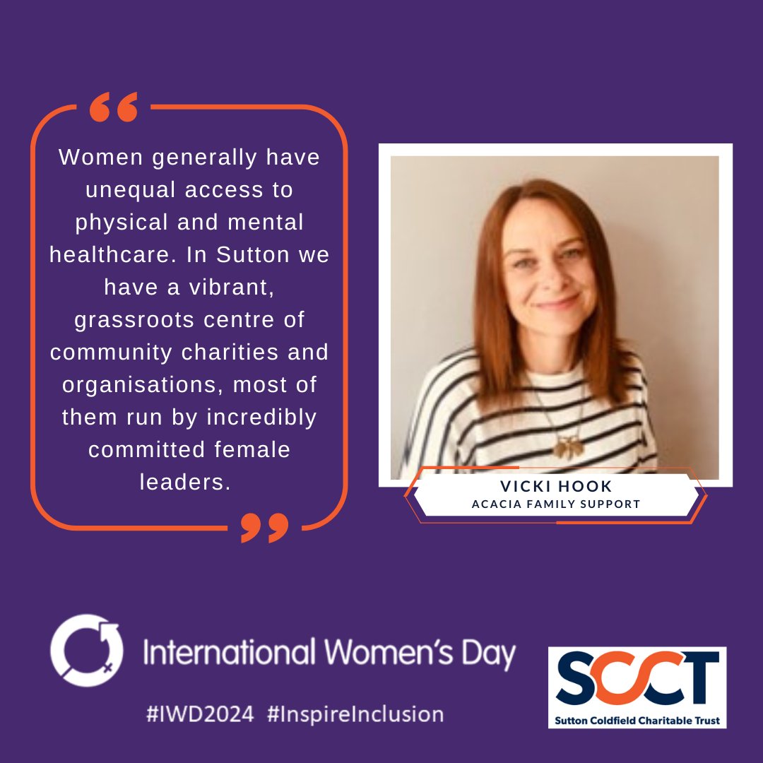 For our final for #IWD2024 we spoke to Vicki Hook of @Acacia_Family Support, a charity which celebrates its 20th anniversary this year. Acacia, which has been funded by SCCT since its creation, has helped thousands of families. Read Vicki’s story here: tinyurl.com/34rr62rb