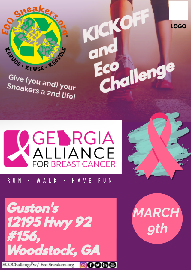 Join us at Guston's tomorrow morning for the KickOff and Eco Challenge With Georgia Alliance for Breast Cancer!  
th and 
Leading up to the 2 Day Walk and Challenge September 28th and 29th! #PairITForward #EcoSneakers #ItsAJourney #GABBC @WearTesters