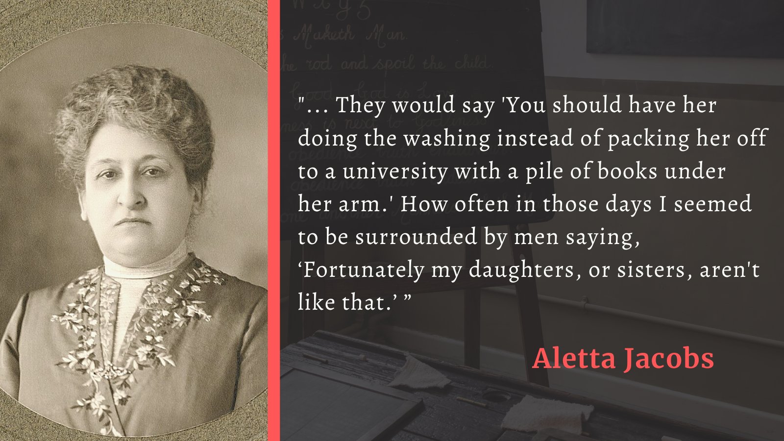 𝕆𝕟 𝕥𝕙𝕚𝕤 𝕕𝕒𝕪 𝕚𝕟 𝕙𝕚𝕤𝕥𝕠𝕣𝕪 on X: "Aletta Jacobs is ...