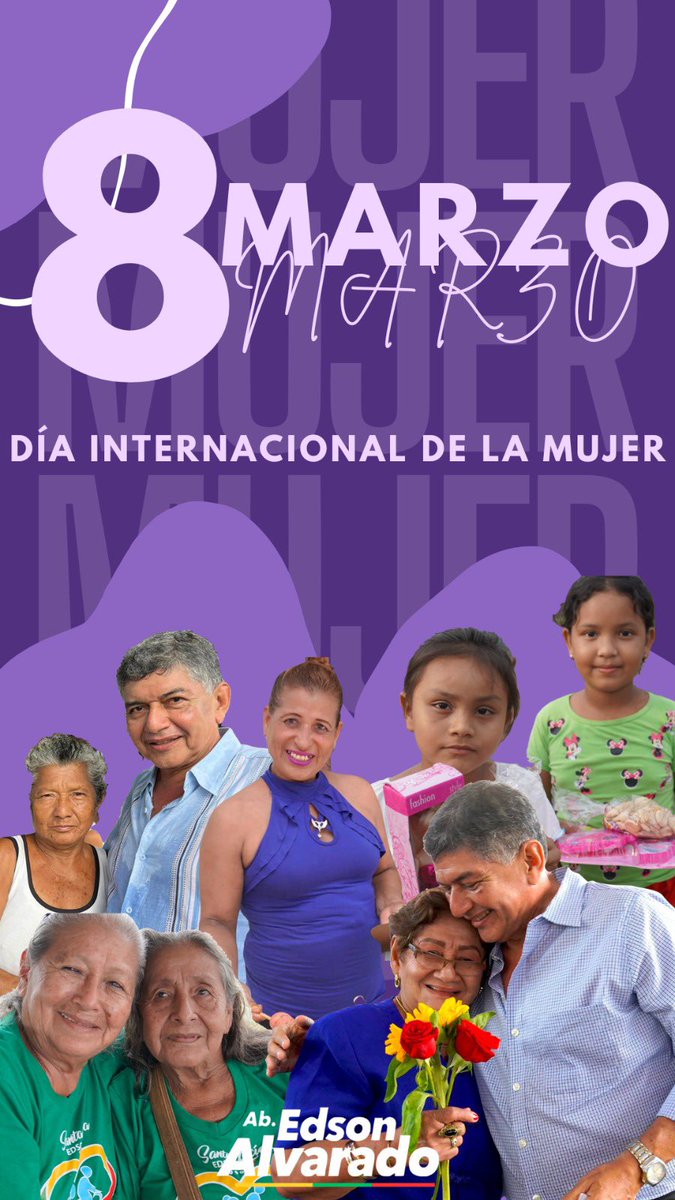 EdsonAlvaradoEC's tweet photo. Feliz día mujeres queridas! 
#8marzo2024 #DiaInternacionalDeLaMujer https://t.co/nnYIjGs15p