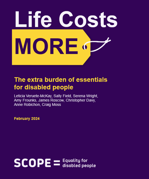 🏆Our #researchoftheweek goes to @scope & @wpi_economics for their report: ‘Life costs more’.

It found that disabled households need to find £625 more each year than non-disabled households just for the basic essentials. (1/6)

scope.org.uk/campaigns/rese…