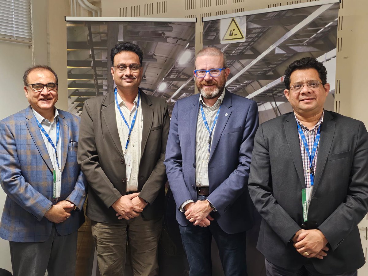 Director_IITK's tweet photo. I had a fruitful visit to CERN Geneva. India is an Associate Member of CERN. Prof. Archana Sharma, Senior Advisor of Intl Relations &amp; Head of the Engagement Office, CERN, introduced various sections &amp; opportunities for student exchange, joint #research &amp; innovation.

#IITKanpur https://t.co/6k8JaaCLa0