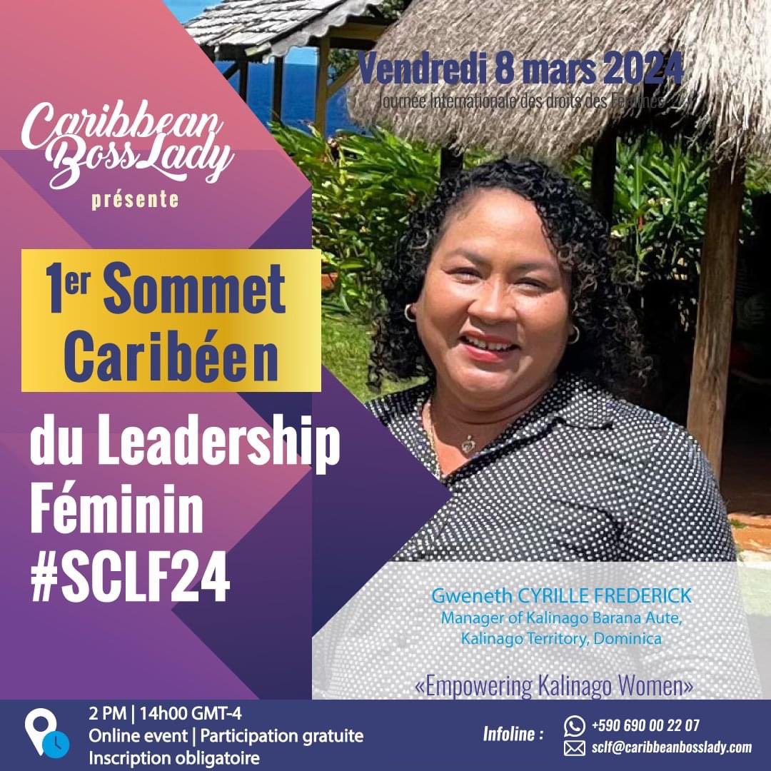 CaribBossLady's tweet photo. 2/2 #8Mars #SCFL24 La participation est gratuite et nous serons en direct aussi sur Facebook. https://t.co/cZSewCCWhg
