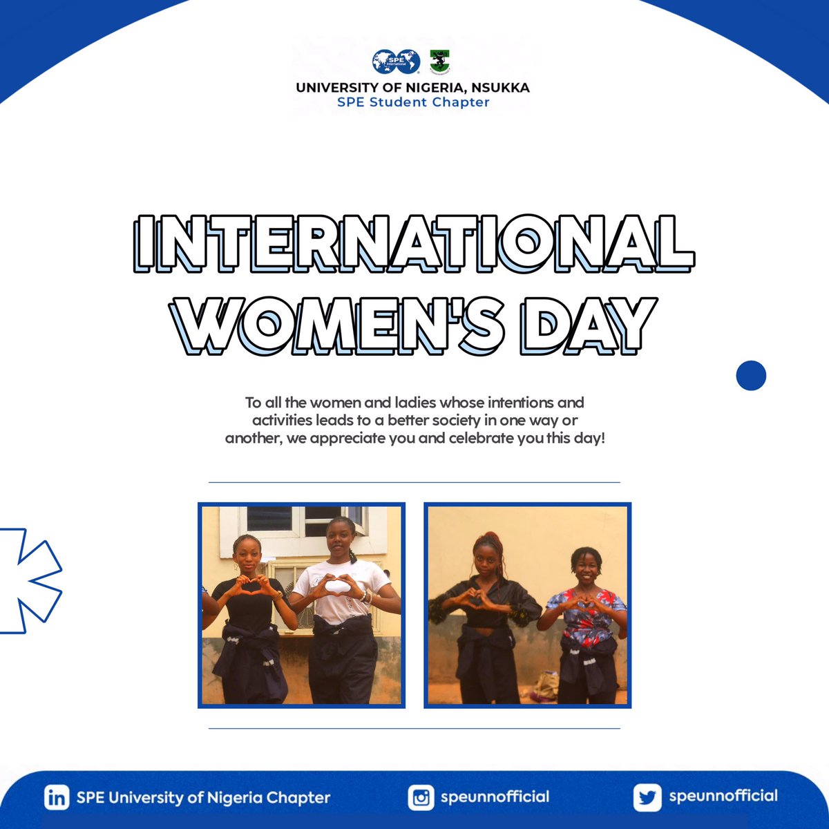 speunnofficial's tweet photo. Happy International Women’s Day!🥳🥳.  

🔥You're fierce, powerful, and one of the best gifts to humanity.

We love and celebrate every woman worldwide❤️❤️.

Thank you for being a woman🫶🏼🫶🏼.

#wearespe
#Womenday 
#speunn https://t.co/vhsEDtDPVk