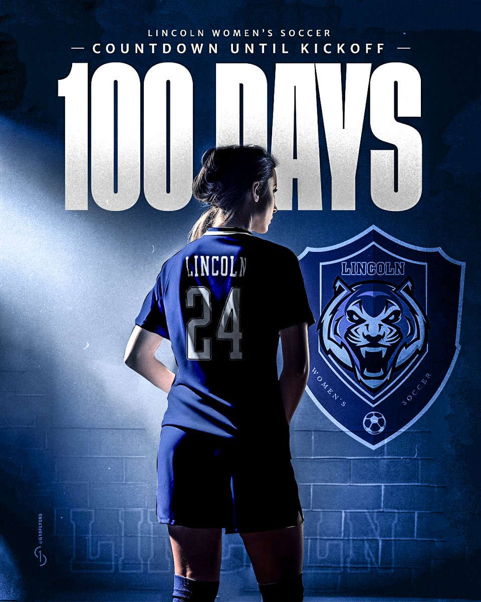 We’re officially 100 days from playing the first Women’s ⚽️ match in Lincoln Athletics history!!

#EmbraceTheGrind