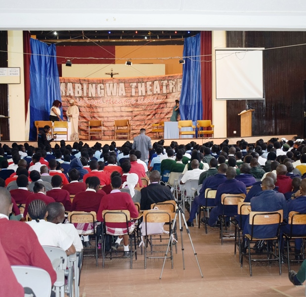 We are today and tomorrow hosting several High Schools for plays on current set books courtesy of Mabingwa Theatre. Welcome. #ExperienceCUEA #studywithus