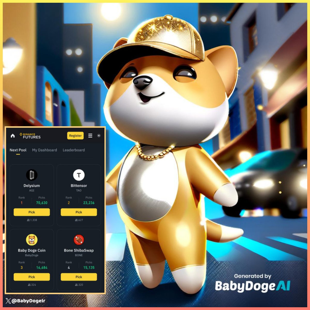 BabyDogeIr's tweet photo. ✅️بیبی دوج در رای گیری #Binance https://t.co/Ek9pTSZ2T3