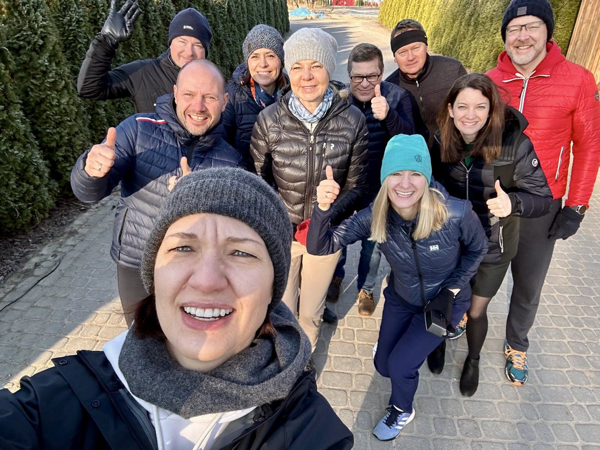 What an energetic and healthy start to the day. Joint workout & adding another steps 🏃‍♂️ to the #AllConnected challenge. After such active morning, working together with #execom will be like a walk in the park 😉 #OrangeTeam