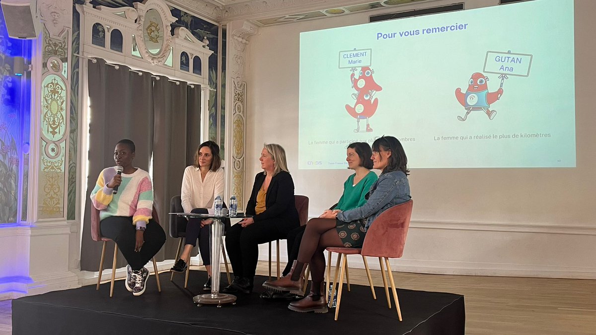 enedis_IDF's tweet photo. Ce matin, nous avons réuni les femmes d'@Enedis à #Paris en cette #JourneeDesDroitsDesFemmes. 
Elles ont échangé sur leur pratique et la place qu'occupe le sport dans leur quotidien 🏃‍♀️ 
Des témoignages inspirants qui donnent envie de chausser les baskets 👟 https://t.co/yKObJL71sY