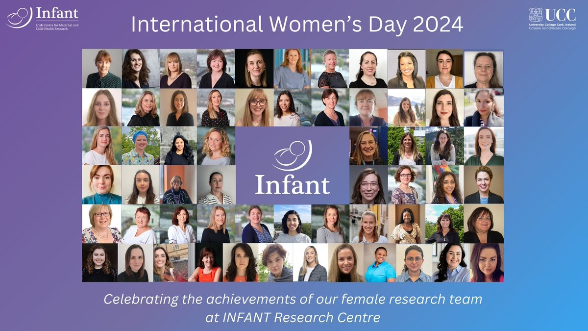 💜 Today is #InternationalWomensDay, a day where we celebrate the achievements of our female research team, all of whom play a key role in transforming the future of maternal and child healthcare.

🔗Interested in learning more, visit: infantcentre.ie/2024/03/08/int…
