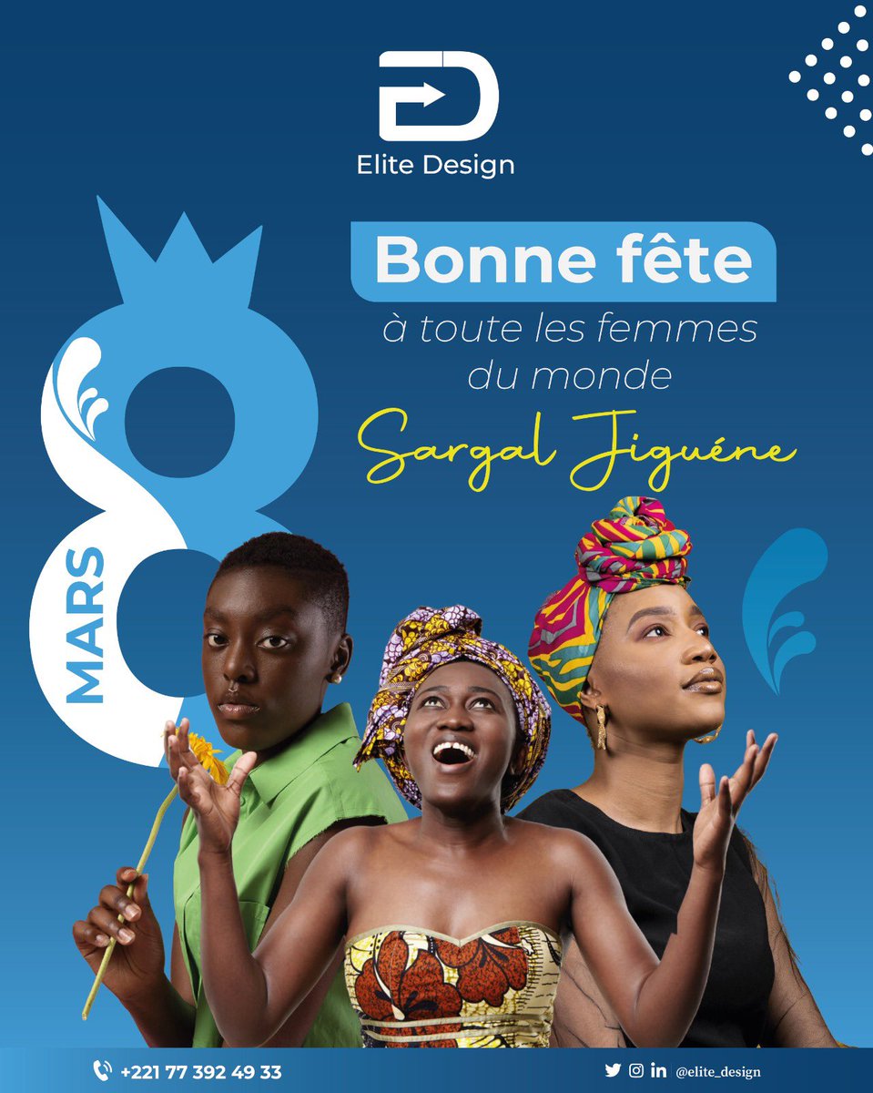 amadou_sall10's tweet photo. Bonne fête à toutes les femmes
❤️
#elitedesign
#8mars https://t.co/R29fCLGm4L