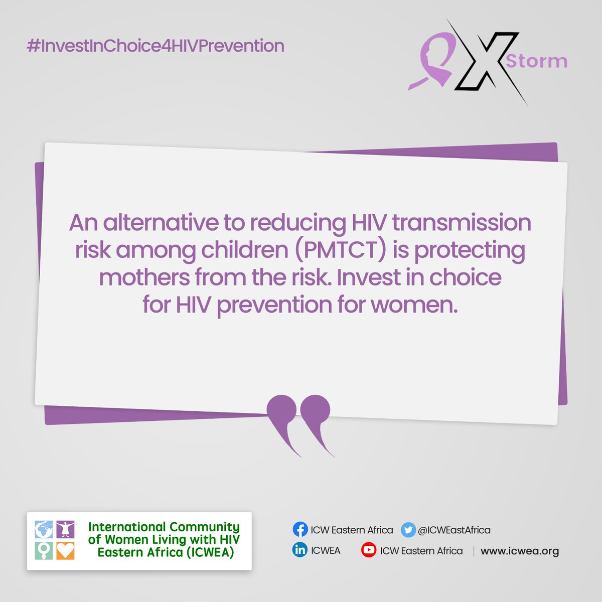 Invest in choice for HIV prevention for women. #InvestInChoice4HIVPrevetion @ICWEastAfrica @UNAIDS @Winnie_Byanyima