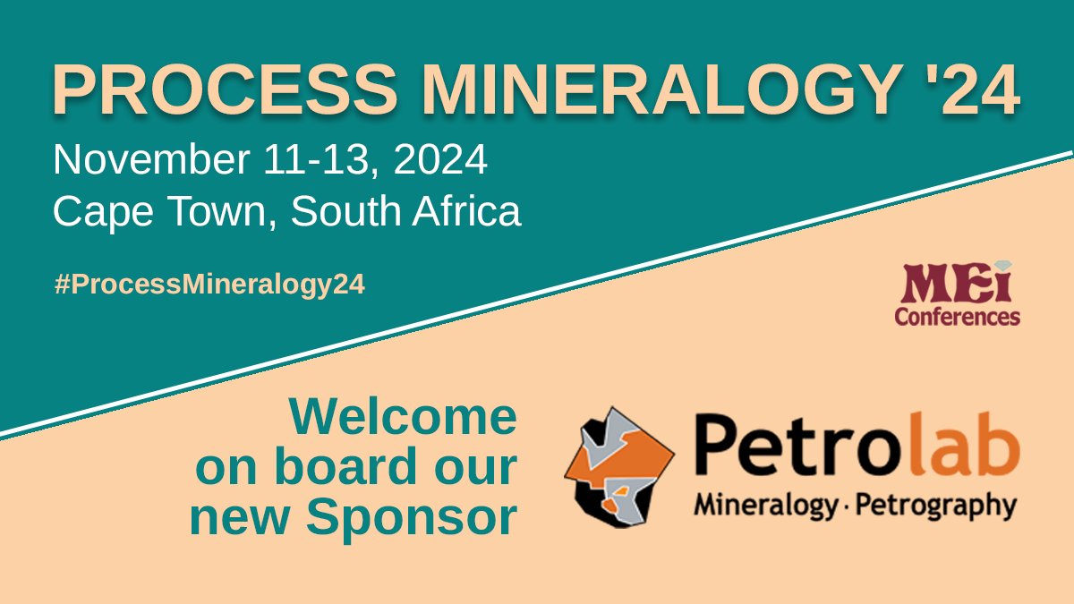 We are delighted to announce that @PetrolabLtd  are sponsoring #ProcessMineralogy24!

petrolab.co.uk

mei.eventsair.com/process-minera…

#mining #mineralogy #mineralprocessing #geometallurgy #mineralsengineering #automatedmineralogy #microscopy #xrf #appliedmineralogy