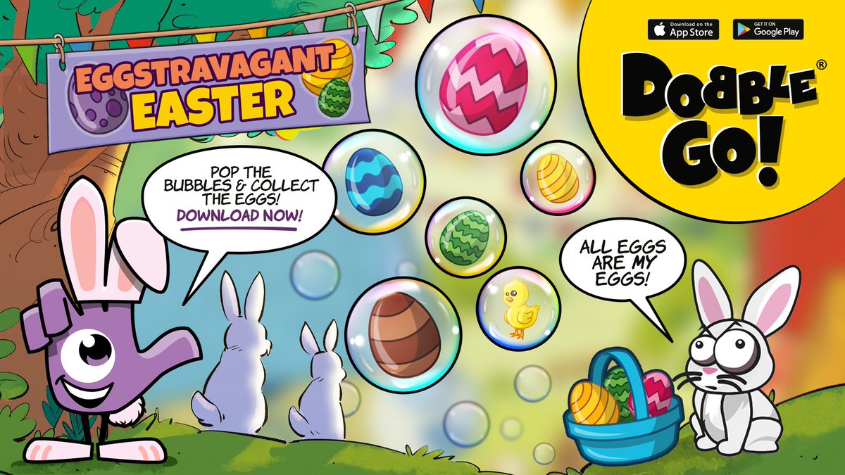 DobbleGo's tweet photo. Dobble Go! Join the Easter Egg Hunt to win prizes!
Play Now 👉 https://t.co/b550a2UWet
#dobble #cardgames #puzzles #gamedev #familygames https://t.co/yIMqOjAm0h