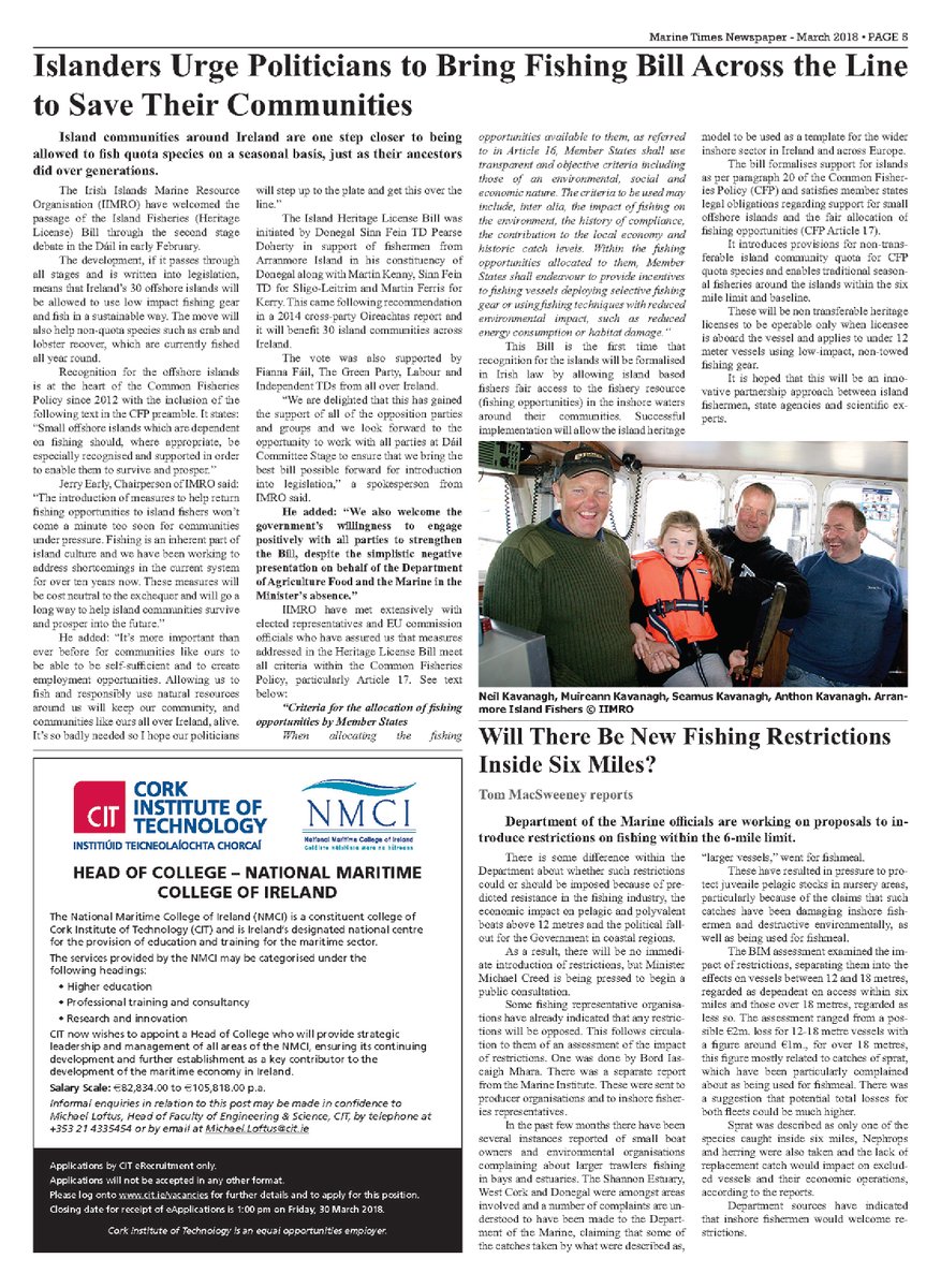 MarineTimesNews's tweet image. A MASSIVE thank you to everyone who has shared our post regarding young Muireann's letter - she's no stranger to appearing in the Marine Times either .... see page from our March 2018 issue - all still relevant today

#replytomuireann