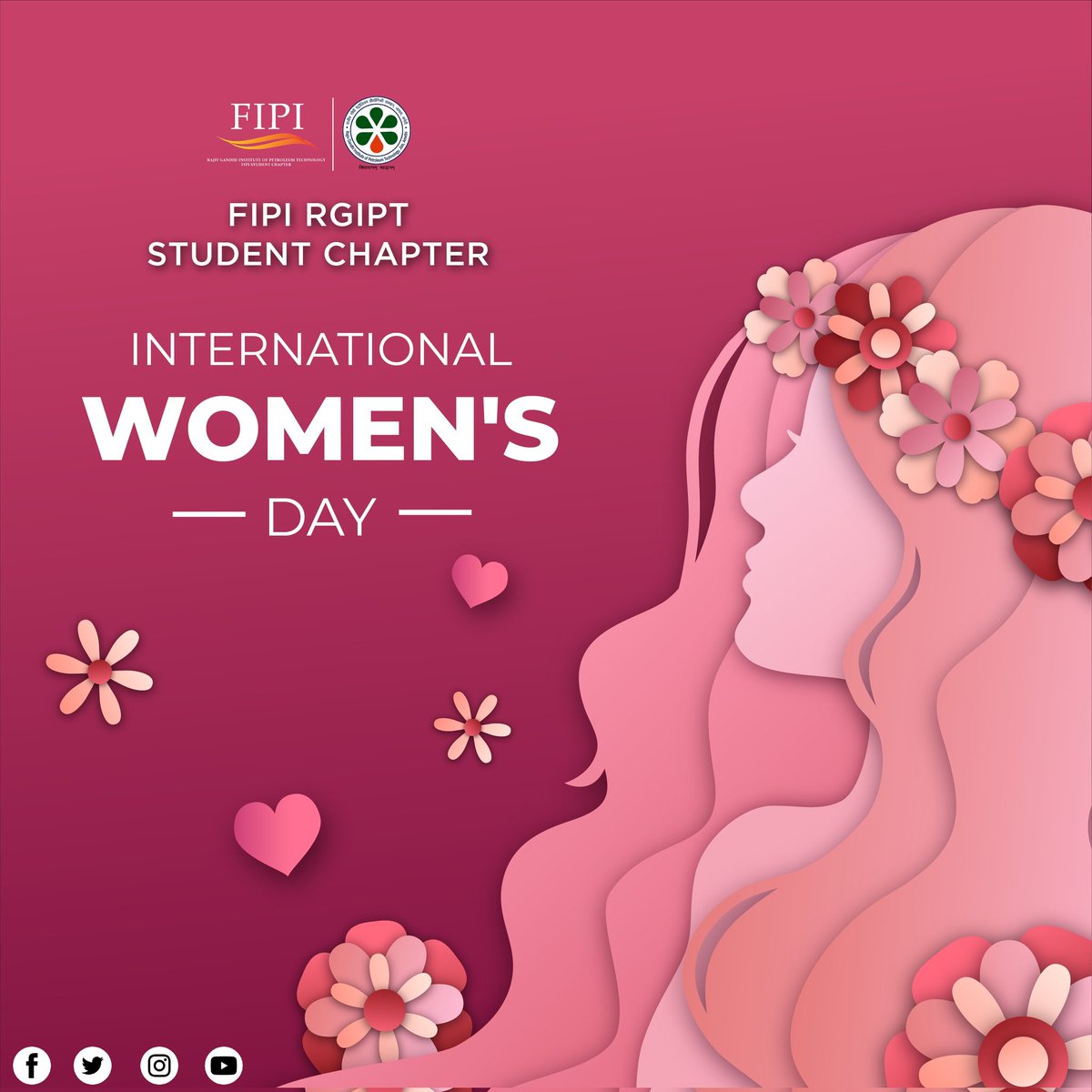 'Empowered women empower the world. Happy International Women's Day!'

'Happy Women's Day from FIPI RGIPT SC to the incredible women who inspire, lead, and make a difference every day. Your strength, resilience, and grace are celebrated today and always.'