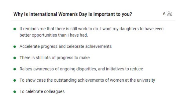 Gillian Doe (@gilliandoe1) on Twitter photo Happy #IWD2024 💟
Some interesting thoughts from our <a href="/UoLRespSci/">UoL Respiratory Sciences</a> EDI IWD seminar about why IWD is still important in 2024… Happy #IWD2024 💟
Some interesting thoughts from our <a href="/UoLRespSci/">UoL Respiratory Sciences</a> EDI IWD seminar about why IWD is still important in 2024…