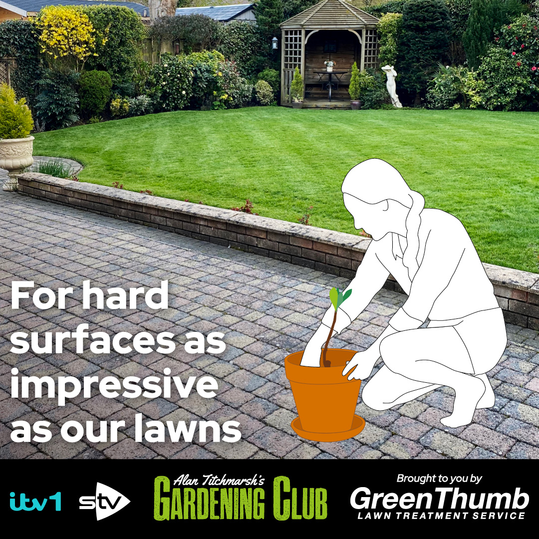 Is your driveway or patio covered with algae & moss? Or maybe you have weeds in the cracks? Our new #HardSurface treatments offer a safe solution that ensures resilience, visual appeal and prolonged life for your hard landscaping. More info here ➡️ greenthumb.co.uk/pages/hard-sur…