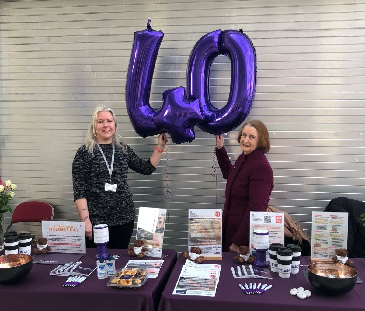 I’ve just visited the @ThresholdDAS stall in the St Elli Centre marking not only #InternationalWomensDay but also their 40th anniversary celebrations as a community organisation carrying out sterling work to tackle and prevent domestic abuse. Well done to everyone involved!