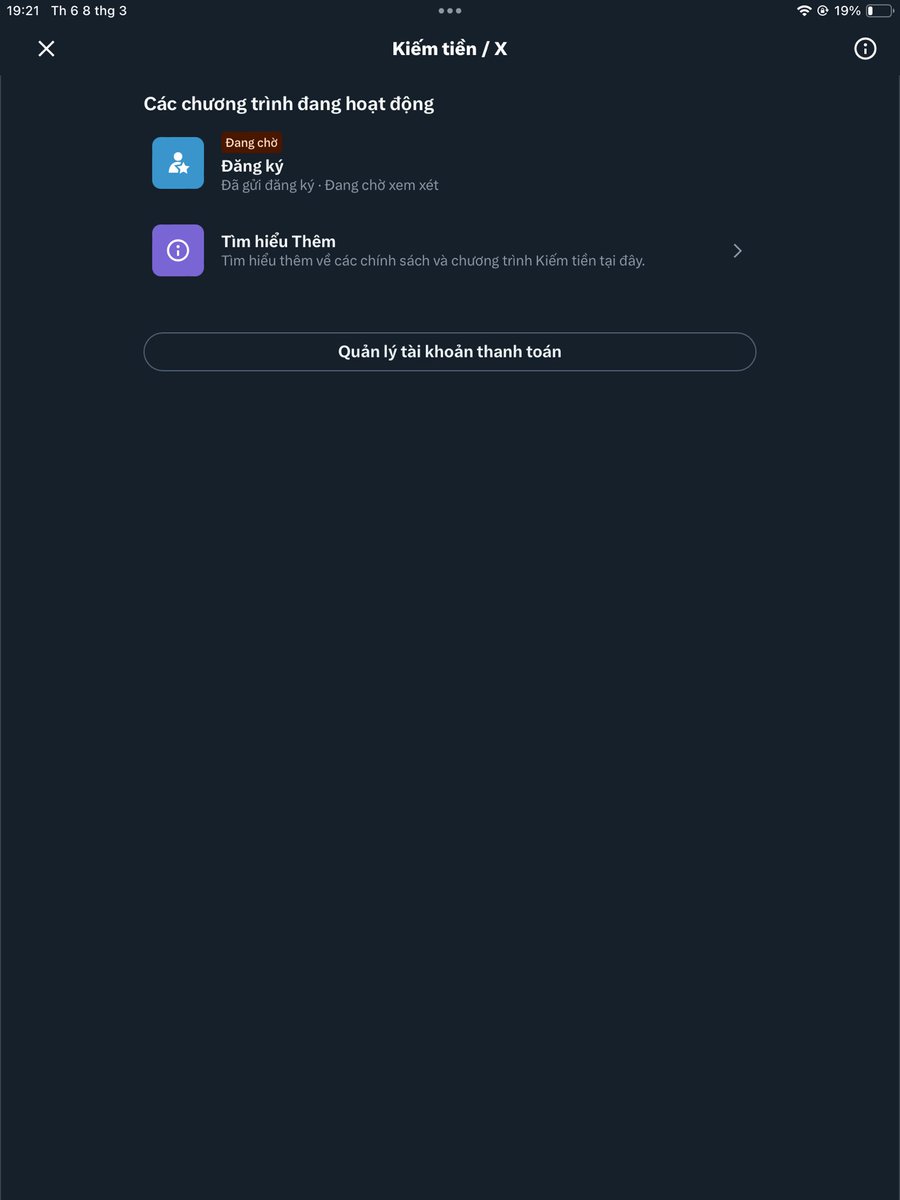 Cho em hỏi ạ. Tài khoản em không có thông báo tắt kiếm tiền . Nhưng sao chỗ kiếm tiền chước kia với bây giờ nó khác nhau thế ạ