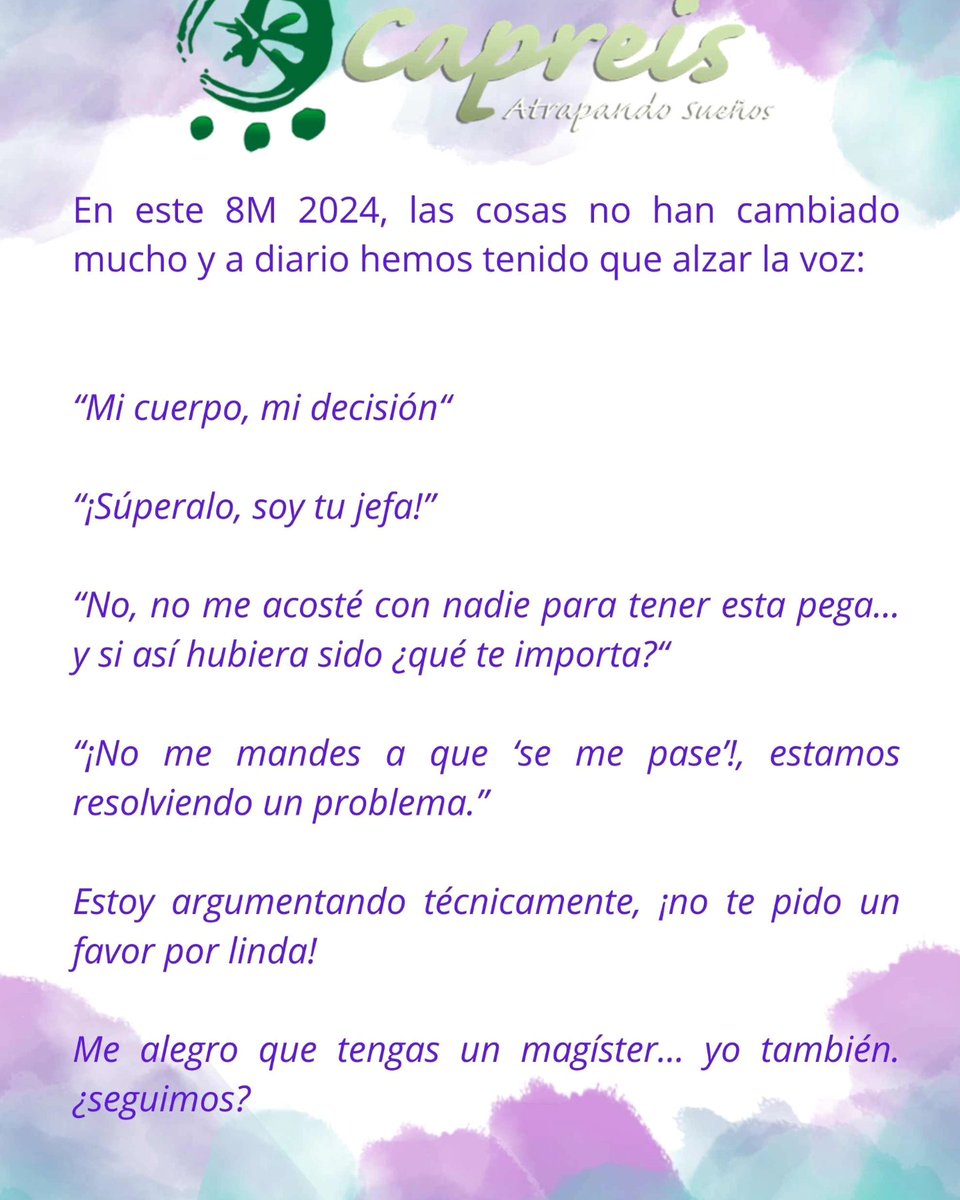 ONG_CAPREIS's tweet photo. ¡En Capreis no olvidamos!
#8M2024 https://t.co/wNgJaJnVVG