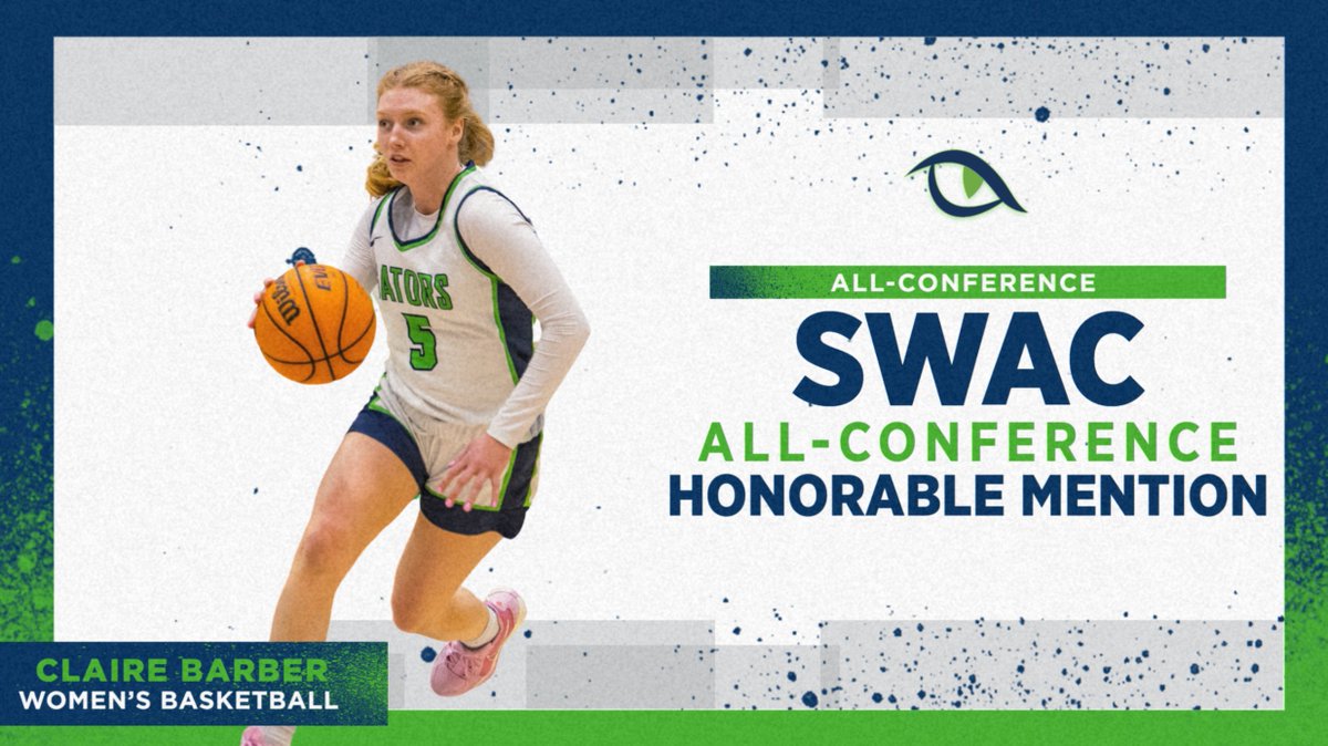 Congrats to Claire Barber - 2023-2024 All-Conference selection (Honorable Mention) #SWAC
