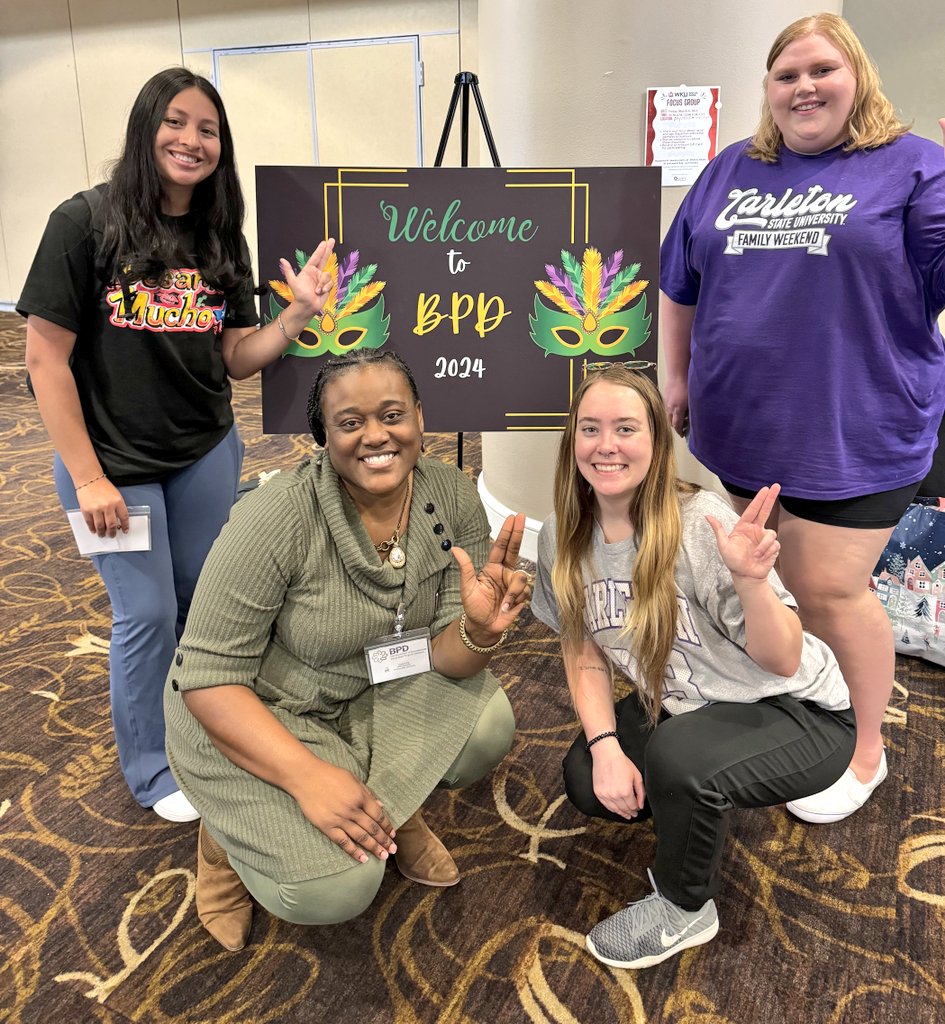 realsocialwork's tweet image. Yesterday was 2nd day of @bswpdonline conference. The last of @tarletonstate @TarletonSOCW students arrived safely in New Orleans. We are 20 strong! Representing Tarleton!  #ResearchIsFun @bswpdonline @ubdachange @SheratonNOLA #BPDInfusion2024