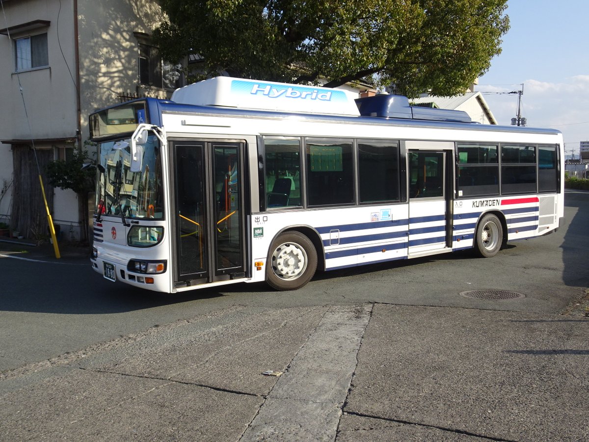 熊本電鉄バス 熊本200か1880 日野BRC Hybrid 蓮台寺車庫 2024/3/08