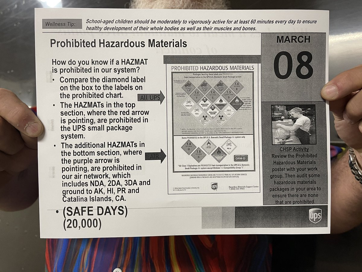 okc_preload's tweet photo. Good Friiiiiday #OKC #Preload James has your #PCM over ⚠️Prohibited HazMats ⚠️
How do you know if a hazmat is prohibited Check your Prohibited Poster! If you have a PH contact a sup immediately! ⏰Don’t forget it’s SPRING FORWARD this weekend⏰#KnowYourLoad   #FridayVibes #UPS https://t.co/93e2r8eBgI