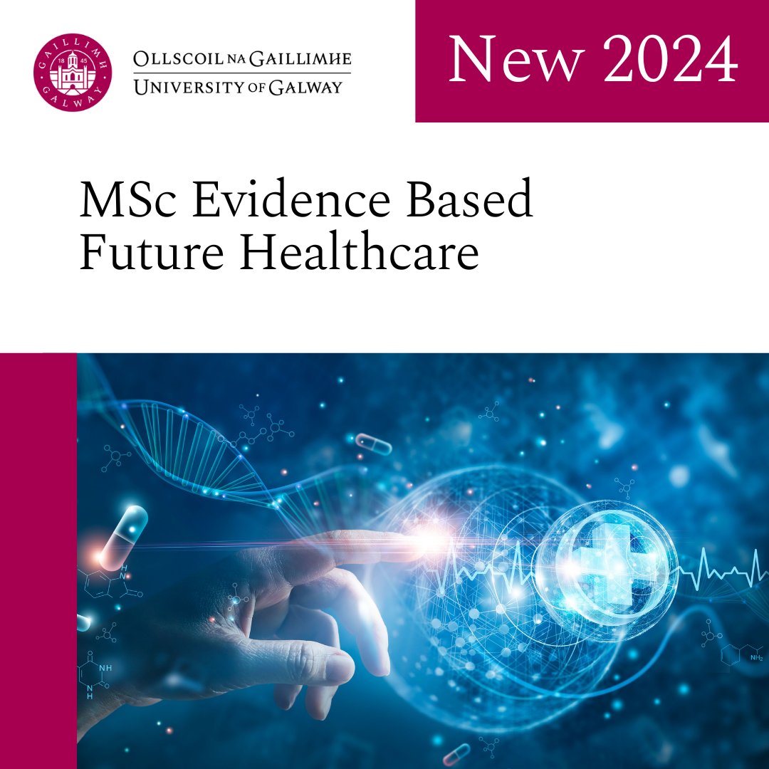 LIVE at 1pm today! Do you want to know more about the MSc Evidence-Based Future Healthcare - Join Programme Director, Dr Elaine Toomey for an informal Q&A at 1pm TODAY! Register Now: universityofgalway-ie.zoom.us/meeting/regist… @uniofgalway @StudyInGalway