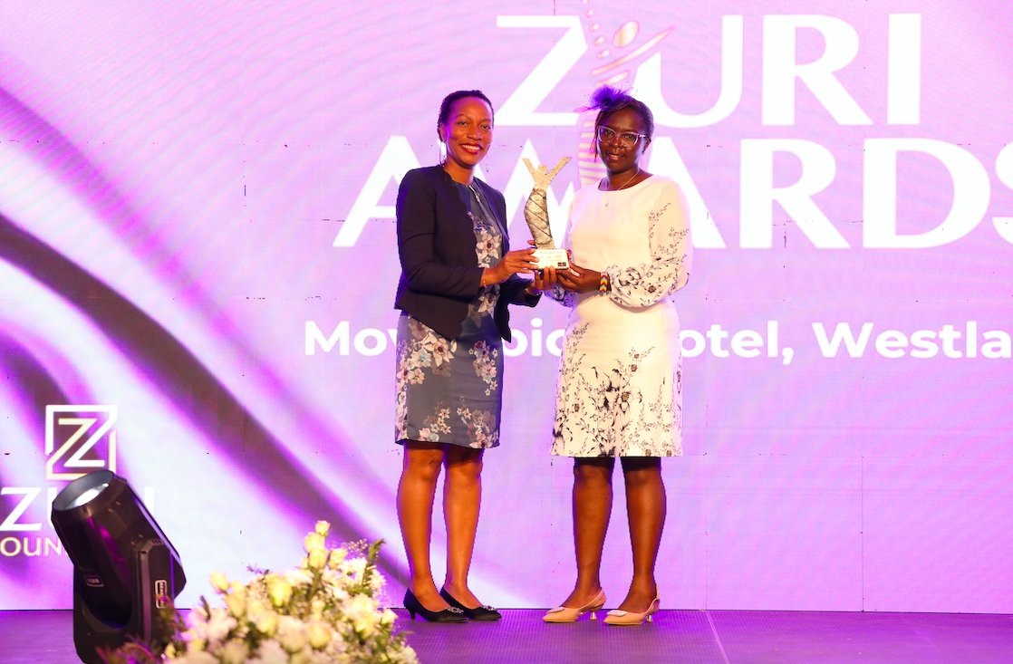 Doreen Kajuju of Together As One Kithirune reigns supreme in the Humanitirian Category of Zuri Awards 2024! She was presented her Award by Caroline Njuki of @ILO for her groundbreaking work that redefines what's possible. #InspireInclusion #ZuriAwards #ZuriFoundation #IWD2024