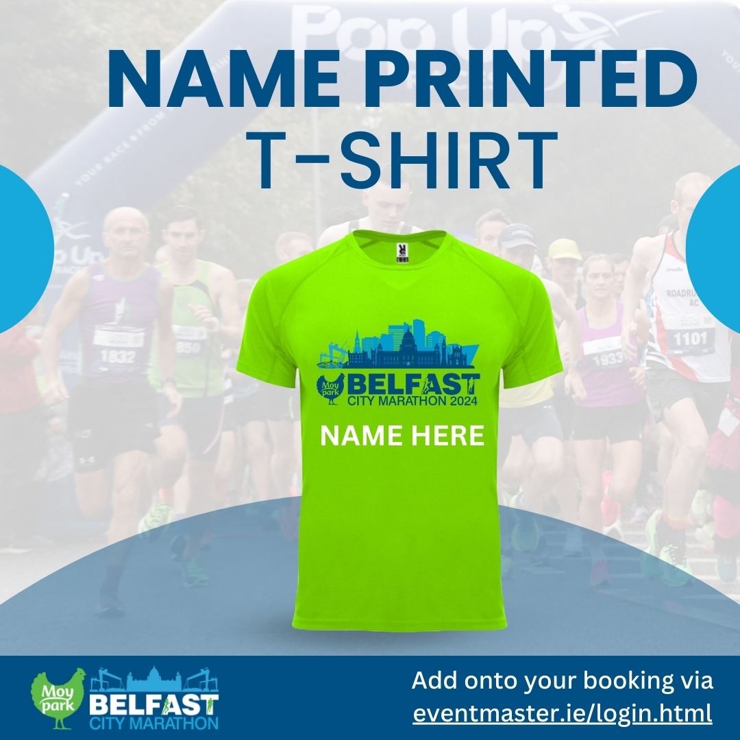 Want to personalize the BIG day?🏃‍♂️🏃‍♀️ Order your name printed t-shirt now and it will be posted before race day! ⭐️ Add onto your booking via eventmaster.ie/login.htmlhttp… #moyparkmiles #otherslivewhenyougive @MoyPark