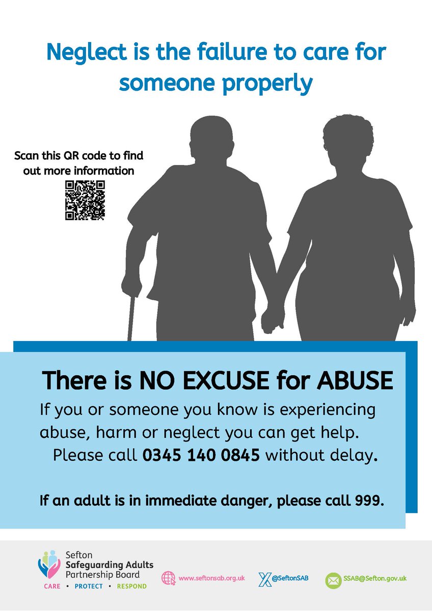 ❓Are you worried about abuse and neglect?

⚠️𝐓𝐡𝐞𝐫𝐞 𝐢𝐬 𝐧𝐨 𝐞𝐱𝐜𝐮𝐬𝐞 𝐟𝐨𝐫 𝐚𝐛𝐮𝐬𝐞

📞Please call 0345 140 0845
