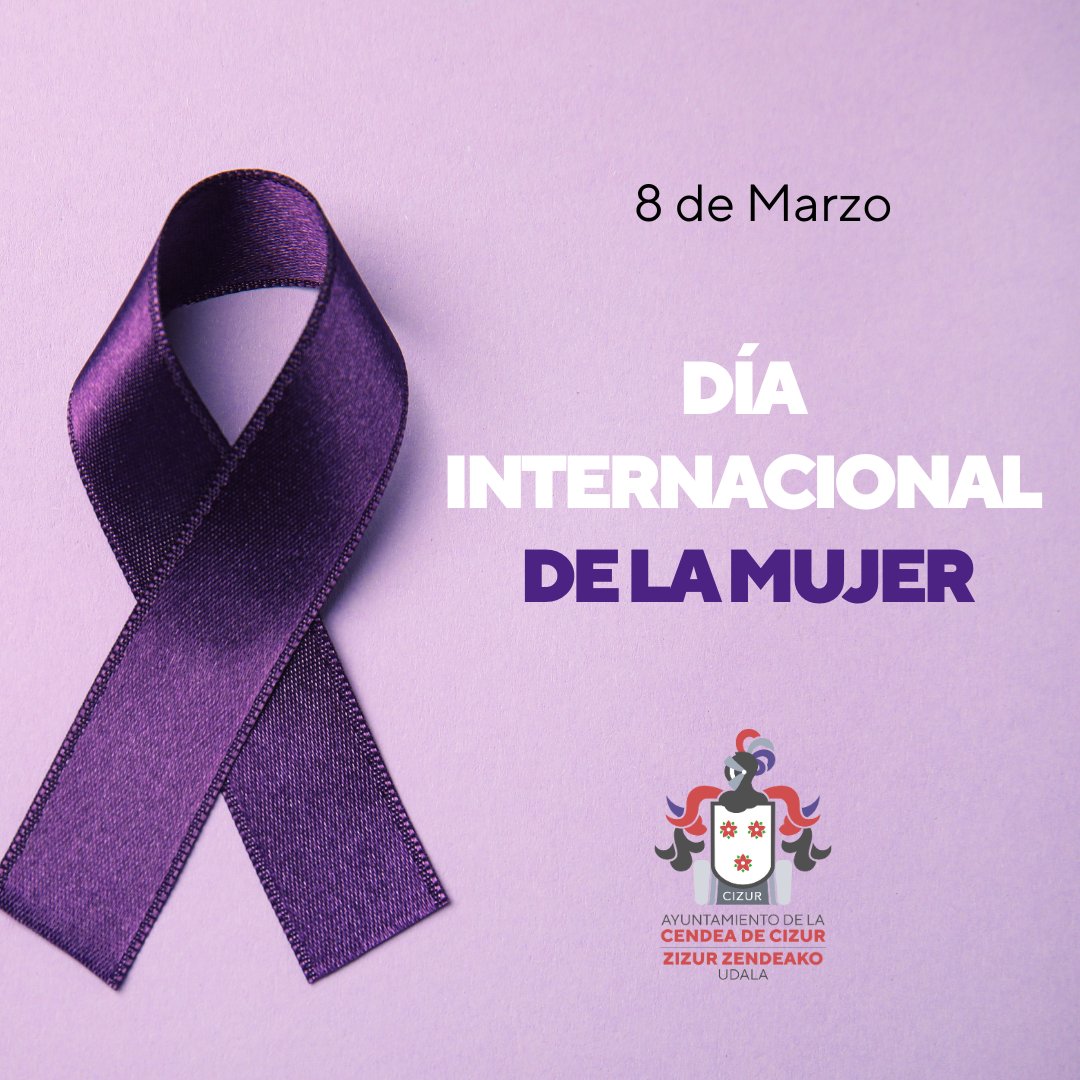 Desde el Ayuntamiento de la Cendea de Cizur queremos acordarnos de todas las mujeres en su día, ¡Feliz día de la Mujer! Es responsabilidad de toda la sociedad trabajar juntos por la igualdad.

#8m #diainternacionaldelamujer #cendeadecizur
