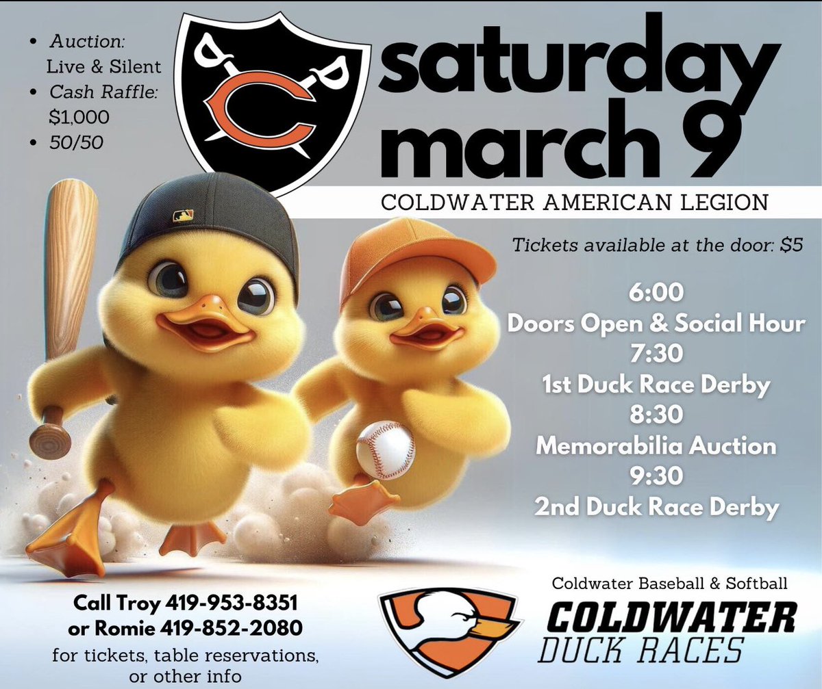 Duck Races are tomorrow! Thank you to everyone for the continued support! #CavPride #BUILDIT24