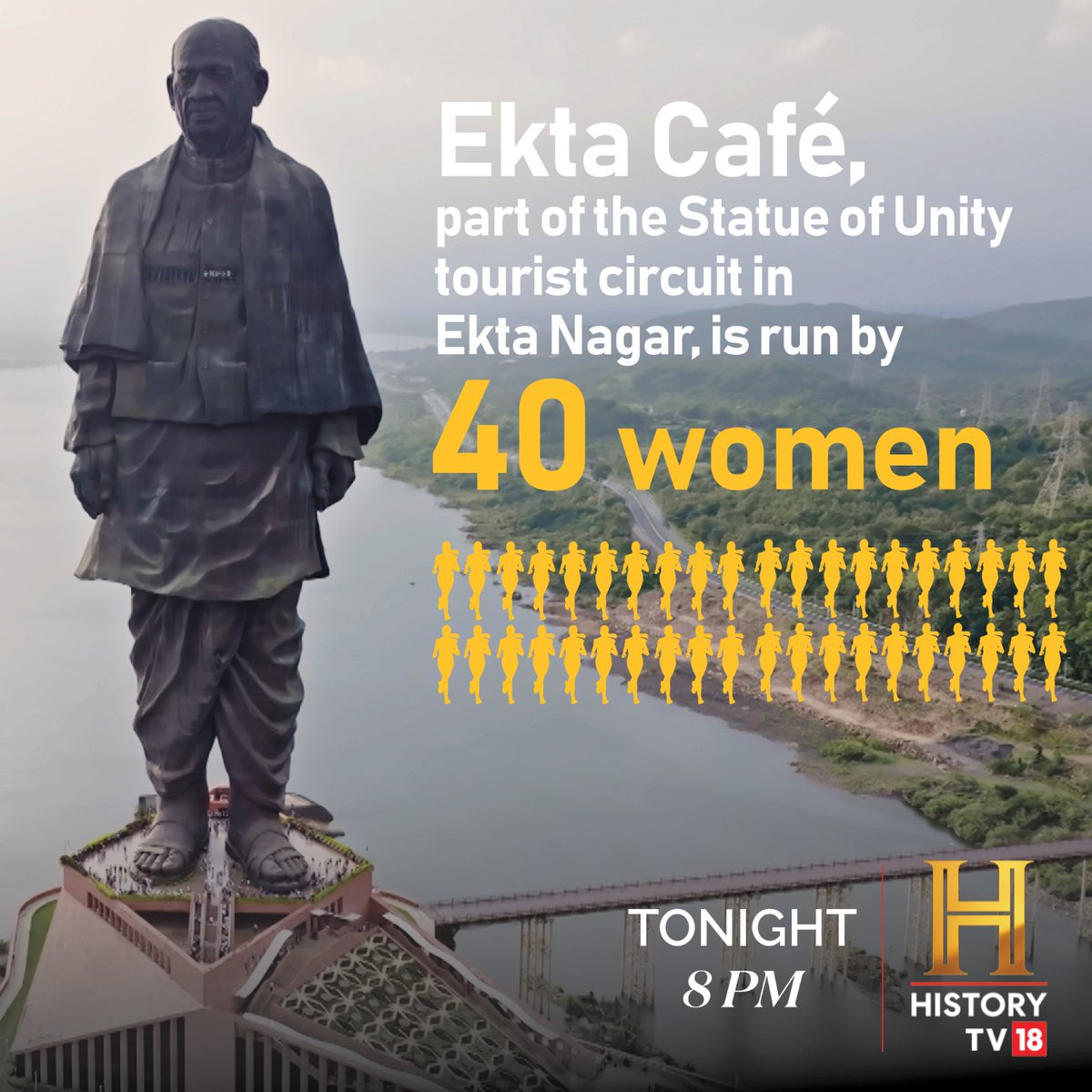 Sweetow__'s tweet photo. Tonight at 8 PM, HistoryTV18 brings you "Statue Of Unity: Ekta Ka Prateek", a documentary narrated by Akshay Kumar. Discover the inspiration and effort behind the world's tallest statue.#StatueOfUnityOnHistoryTV18 https://t.co/RMqIqW6jwK