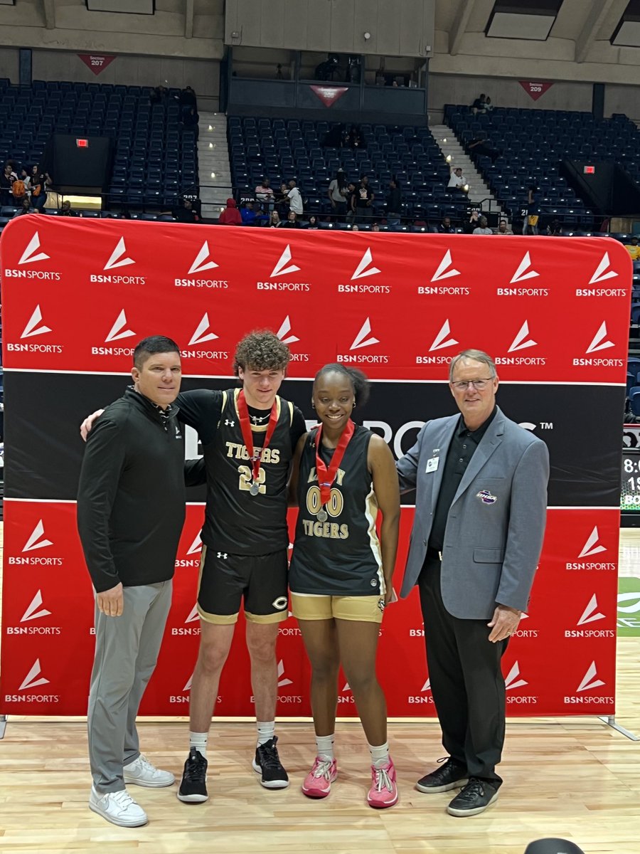 Congratulations to North Hall High School and their fine “shooters”! Winners of the @ghsa 3 point shootout! Pictured with Executive Director Robin Hines and BSN Manager Blake Smith!