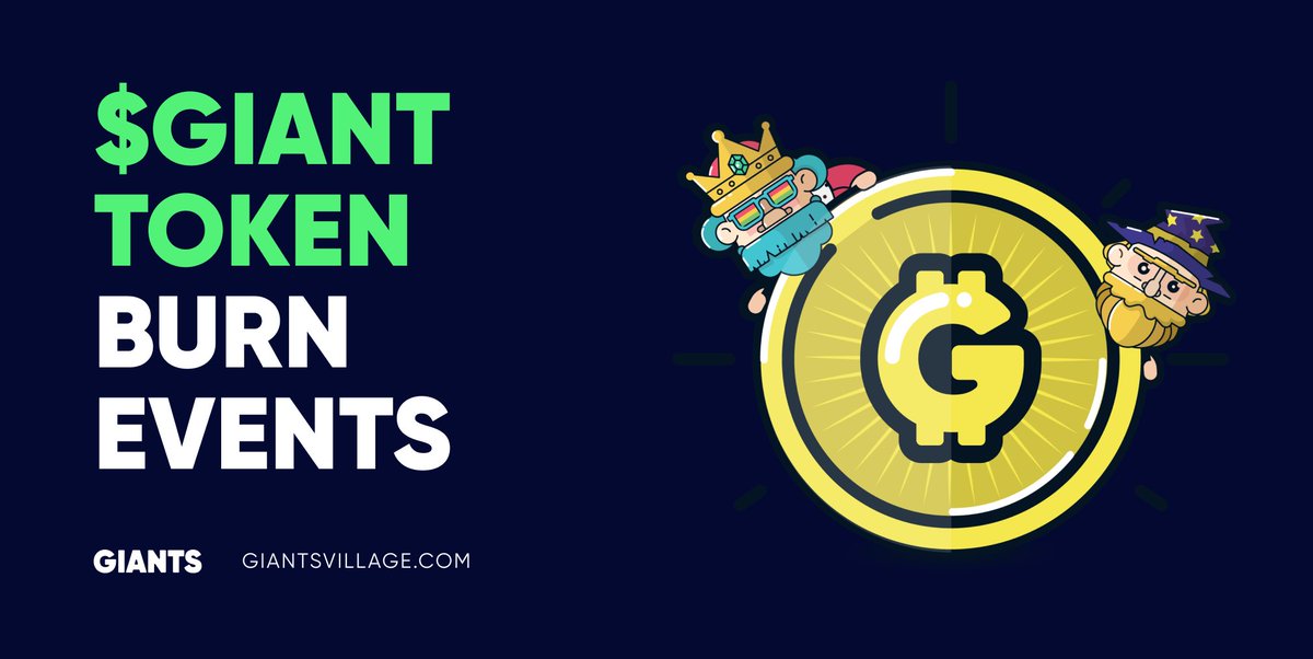 Happy Friday, everyone. Starting today, 10% of all $GIANT tokens used to pay in the game are burned 🔥 Using the token will only make it more scarce

We'll also have a burn event, most probably towards the end of this month, where a chunk of the tokens collected so far from