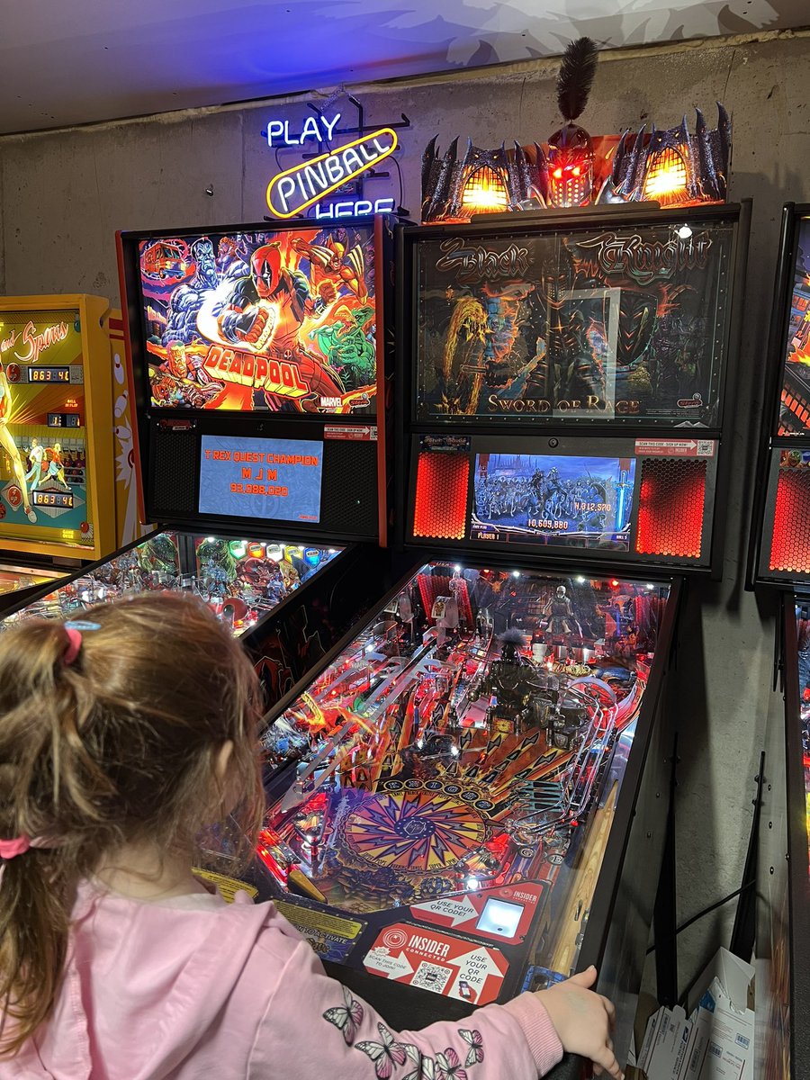 ThePinScientist's tweet photo. Look out, Black Knight. She’s coming for you! ⚔️ 

#Pinball
@sternpinball 
#steveritchie https://t.co/124KvR6s7q