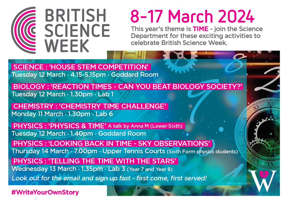 Looks like it going to be another fun-packed @ScienceWeekUK in the Woldingham Science Department next week. Don't forget to sign up if you want be involved @WoldinghamSch #BSW24
