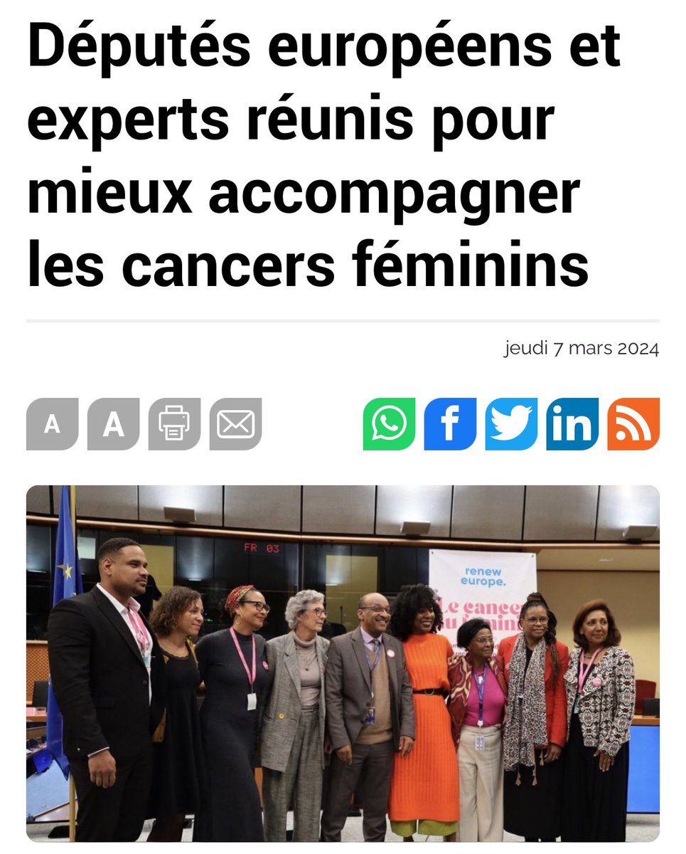 Retour de <a href="/Martiniquela1e/">Martiniquela1ère</a> sur la conférence « Le cancer au féminin » aux côtés de collègues et experts sur ce sujet, encore plus d’actualité aujourd’hui.

Avec <a href="/ProjetAmazones/">Fédération Amazones</a> @BertrandPorro <a href="/EmelineColomba/">Emeline COLOMBA</a> <a href="/syl_brunet/">Sylvie Brunet</a> <a href="/MEP_PHF/">Dr. Pierrette Herzberger-Fofana</a> 

martinique.franceantilles.fr/actualite/sant…