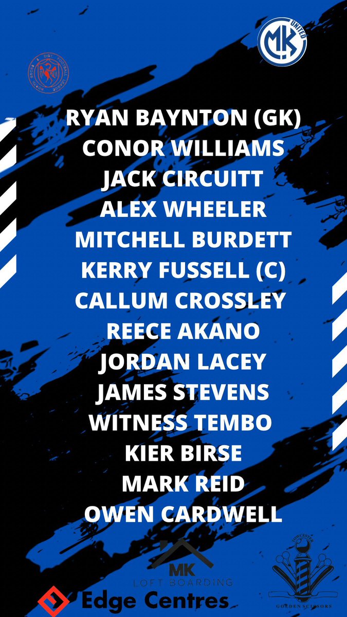 Squad for tomorrow’s game to face Silverstone!
UP THE UTD💙🖤