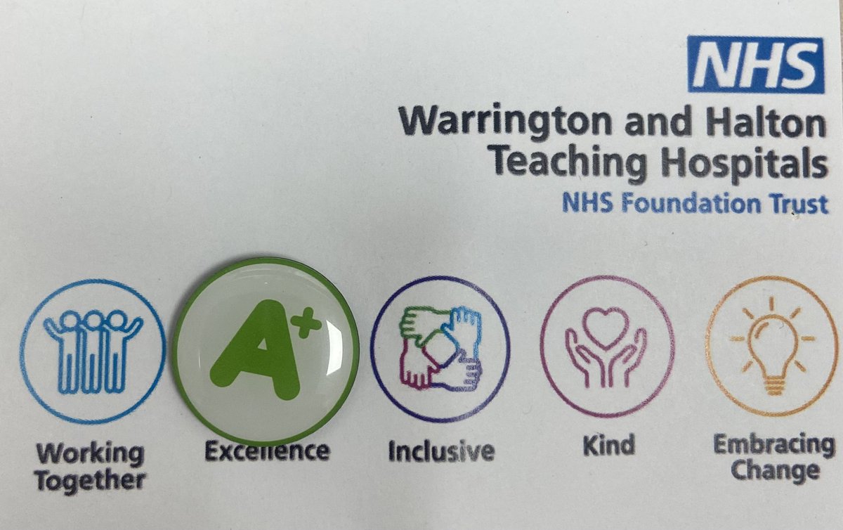 Charge Nurse Peter Doughty has received a Trust A+ Excellence badge, for his dedication and commitment and safe management of the Halton Health Hub. Well done Peter. <a href="/KateHnry/">Kate Henry</a> <a href="/WHHPeople/">WHHPeople</a>